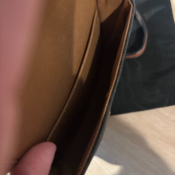 Celine Mini Besace In Triomphe Canvas And Calfskin Leather - Great Condition - Picture 6 of 6